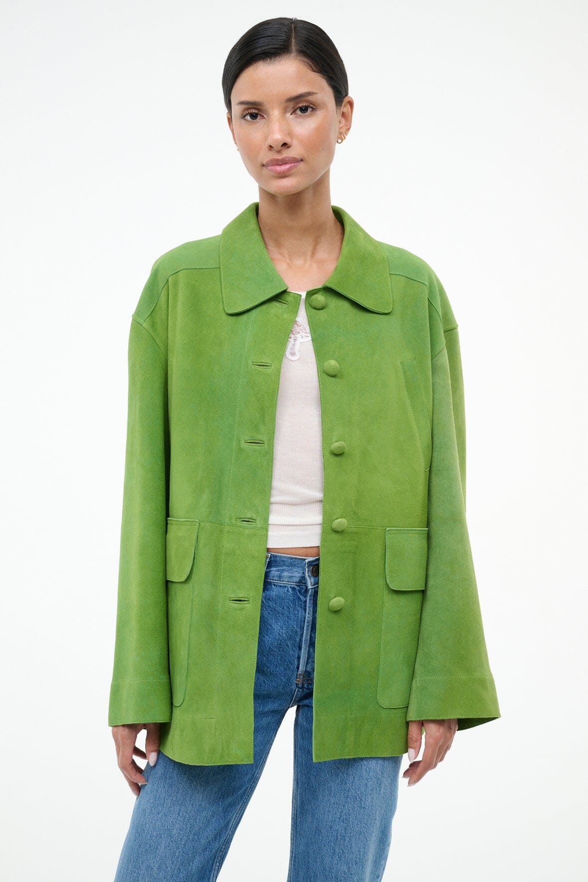 ROXANNE SUEDE JACKET | LEAF SUEDE